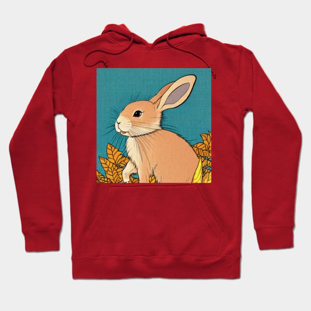 Autumn Season Mini Rex Rabbit Cute Bunny Hoodie by wigobun